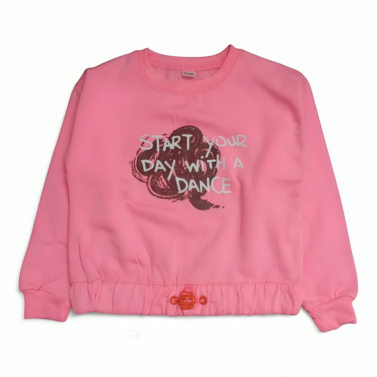 Girls' Sweatshirt (Neon Pink)